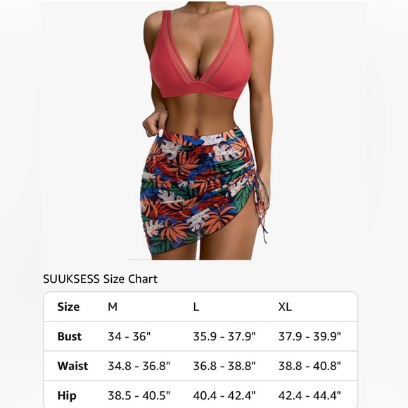 Tropical Print Bikini Set - Picture 4 of 4